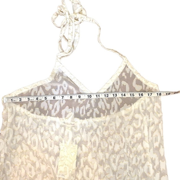MIKEN White Lurex Animal-Print Midi Swim Cover-Up Dress - Picture 5 of 6